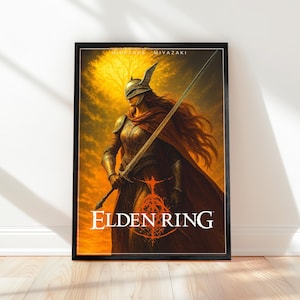 Elden Game Poster, Elden Video Game Art, Gamer Room Decor, Elden Canvas Print, Ring Wall Art, Gaming Room Canvas, Christmas Gift, Dorm Art