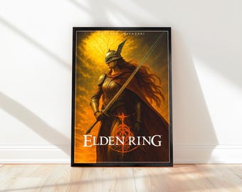 Elden Game Poster, Elden Video Game Art, Gamer Room Decor, Elden Canvas Print, Ring Wall Art, Gaming Room Canvas, Christmas Gift, Dorm Art