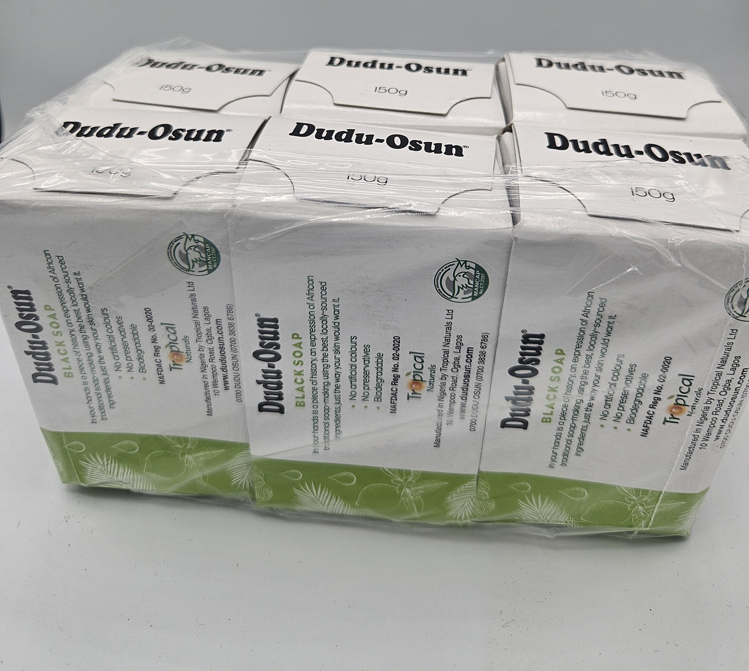 Dudu Osun Tropical African Black Soap 6 X 150g - Natural Cleansing Bar