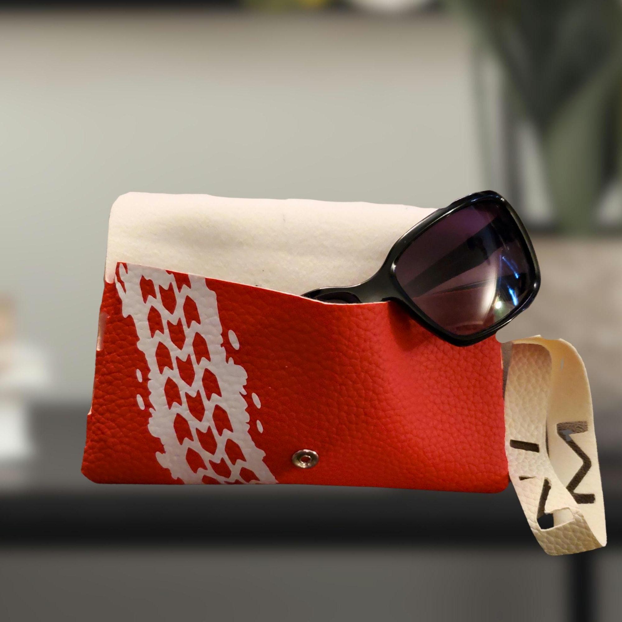 MINI Cooper Glasses Case: Handmade Faux Leather Sunglasses 