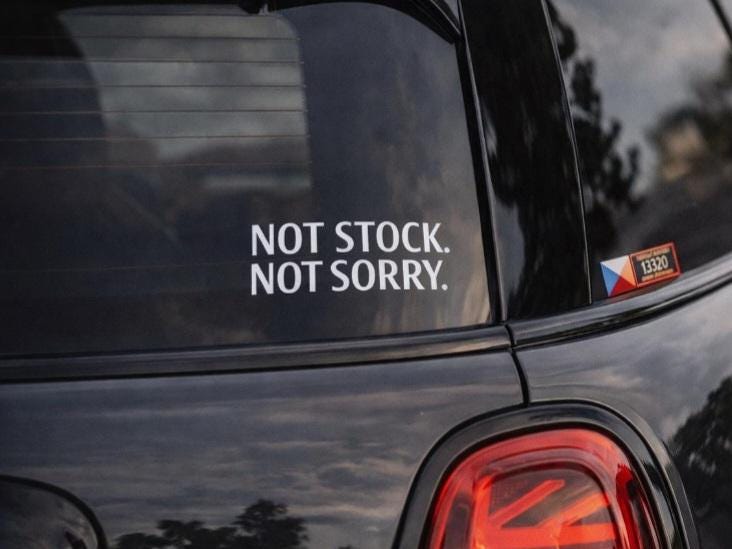 "Emergency Normal" Mini Cooper Humor Decal Sticker - Fun Tuning Accent, Made In Germany