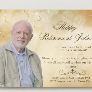 Invitation à une fête de départ en retraite