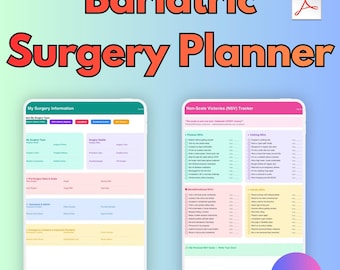 Ultimate Bariatric Surgery Planner | Gastric Sleeve Journal | RNY & VSG Post-Op Weight Loss Tracker | Bariatric Must Haves Digital