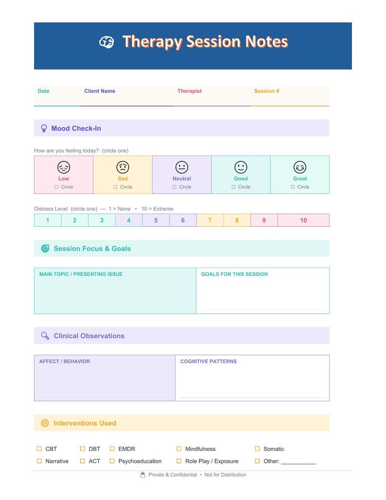Therapy Session Notes for Remarkable | Therapist Progress Notes PDF ...
