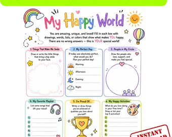 Pacchetto di schede didattiche sulle emozioni per bambini / Attività di regolazione emotiva per bambini / Strumento terapeutico e pagina di riflessione SEL / Consulente scolastico