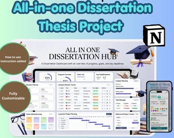 Notion: Pianificatore di dottorato, strumento di monitoraggio della tesi, organizzatore di tesi, modello per la ricerca accademica, pianificatore di studi universitari, gestione dei progetti studenteschi.