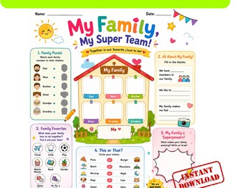Smart Kids Stammbaum Arbeitsblatt, SEL-Beratungsressource, Familienwurzeln druckbare Aktivität, Kindertherapie-Werkzeug, sozial emotionales Lernen