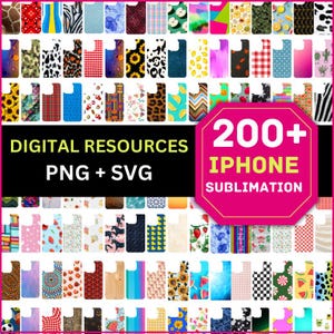 200+ iPhone Hülle Sublimations Designs Bundle, iPhone Sublimations Vorlagen, Handyhülle Sublimationen, iPhone Hülle svg, Sublimationsdesign Png