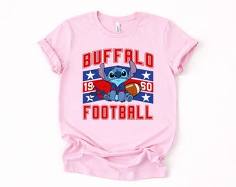 Buffalo Stitch Football T-shirt, Disney Football Season Tee, Toddler Buffalo Sweatshirt, Stitch Football Buffalo Tee, gift Youth