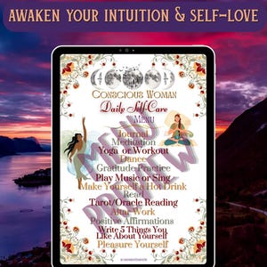 Selbstpflege-Menü für bewusste Frauen | Spirituelle achtsame Rituale Journaling Printable Digital Download