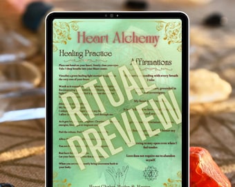Heart Chakra Healing Ritual – Affirmations, Self Love Prayer (Digital Download)
