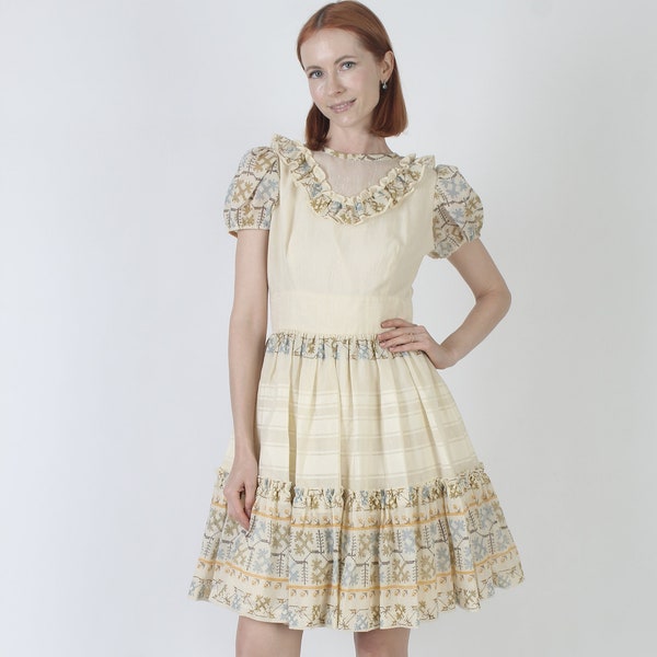 Retro National Style Half Skirt Big Swing Skirt Dance Square Dance Costume Dance