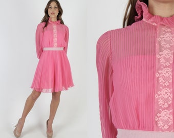 dusky pink chiffon dress