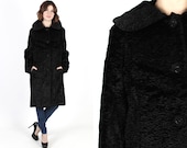 Bill Blass Jacket Faux Fur Coat Persian Lamb Coat Vintage Designer Faux Fur Princess Opera Stroller Formal Evening Jacket Coat