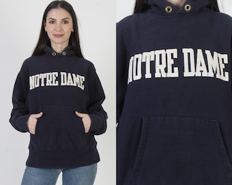 Sudadera Champion Reverse Weave, Universidad de Notre Dame, cuello redondo, talla mediana