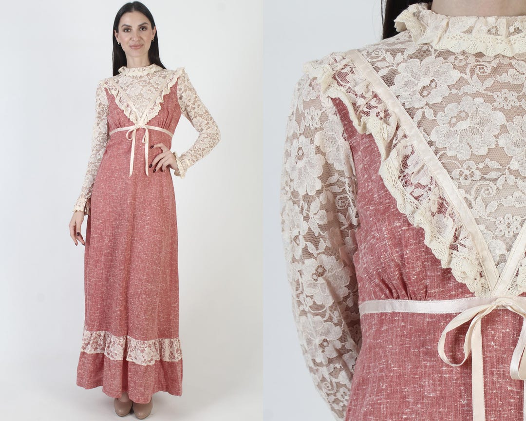 Vintage 1969 Gunne Sax Black Label Prairie Dress - Etsy