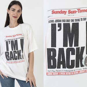 シカゴ・ブルズ I'm BACK! Tシャツ X-Large マイケルジョーダン Jordan im back shirt - Etsy 日本