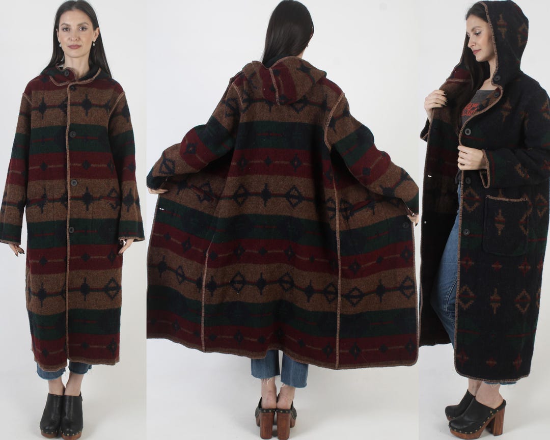 Vintage Woolrich Southwestern Jacket, Reversible Native American