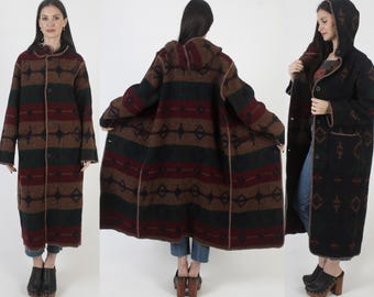 Chaqueta vintage estilo suroeste de Woolrich, abrigo reversible estilo nativo americano