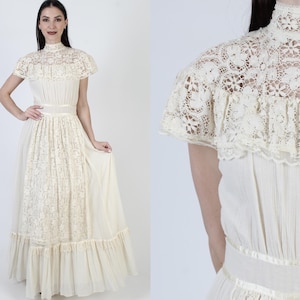 Deadstock Gunne Sax Bridal Dress, Suknia ślubna Prairiecore, Vintage NWT Rozmiar 9