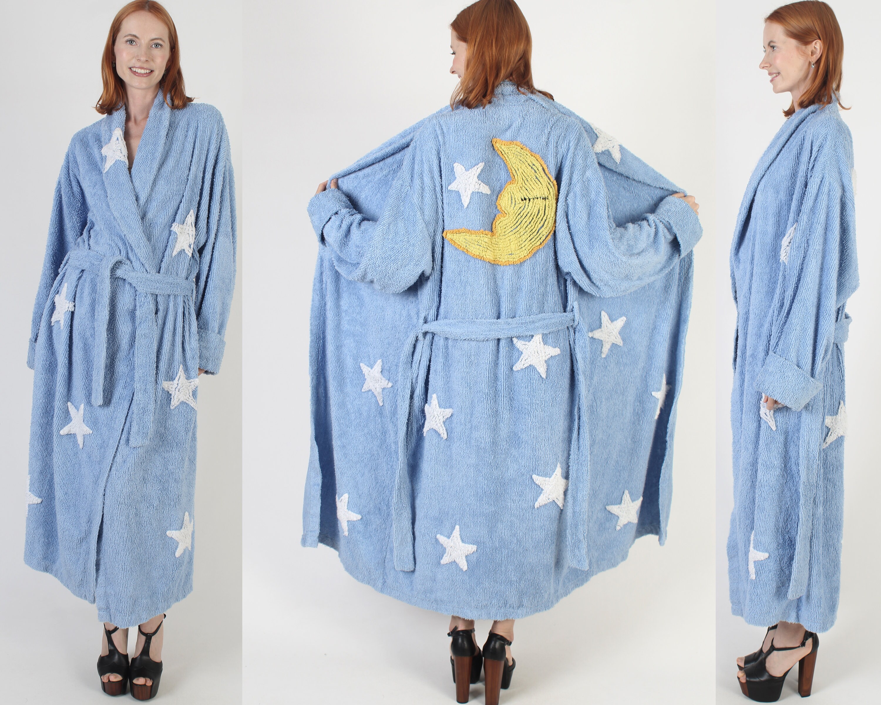Canyon Group By Damze Moon and Stars Robe Chenille Made In Canyon Group By Damze Moon and Stars Robe Chenille Made In