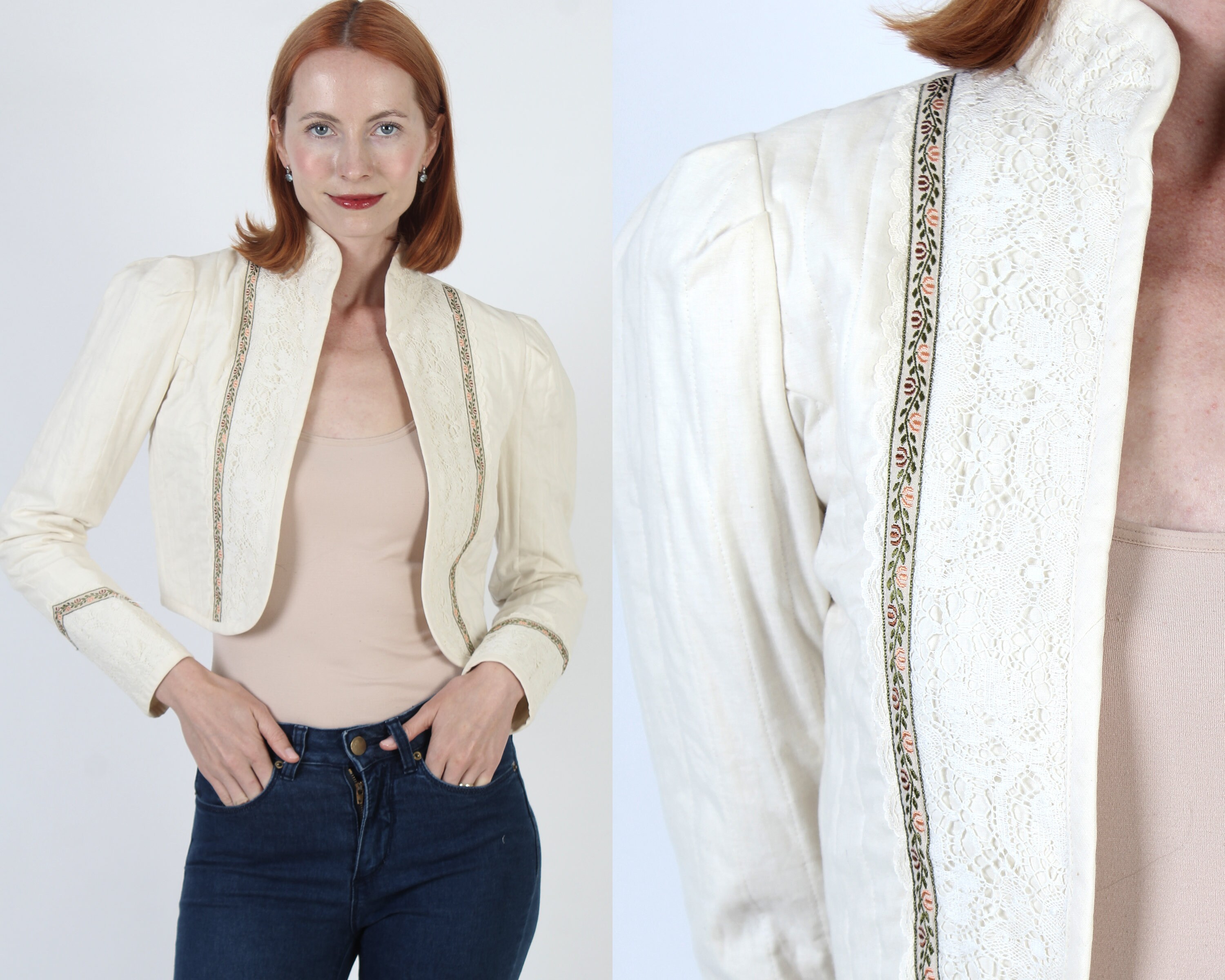 ァッション人気ブランドランキング Quilted Sax Gunne Bolero Cropped Gunnies 70s Vintage Jacket, ジャケット・アウター