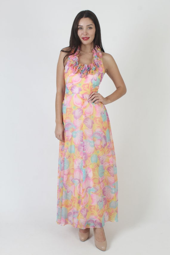 Chiffon rainbow dress hot sale