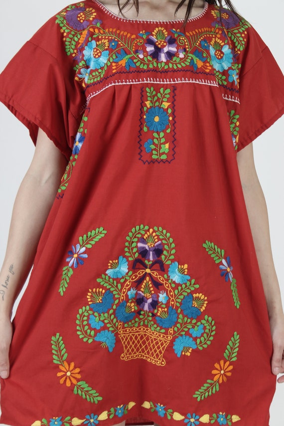 Vintage Mexicano Vestido Bordado Brillante Floral Puebla - Etsy México Vintage Mexicano Vestido Bordado Brillante Floral Puebla - Etsy México