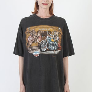 Vintage Easyriders Magazine T-Shirt 90s Harley Davidson Biker Tee 2 Sided Dealer Shop T Shirt XL image 2