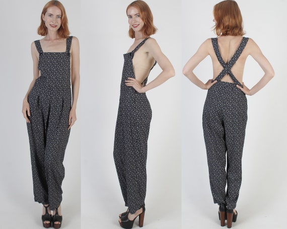 Cobalt Blue sheer jumpsuit racer back  L
