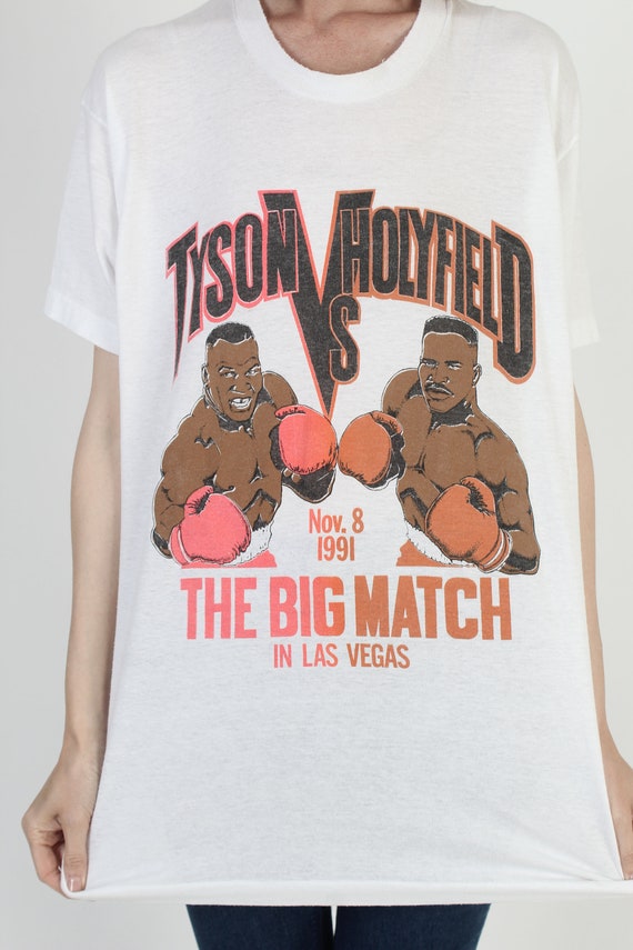 Mike Tyson Evander Holyfield Boxing T Shirt 1991 The … Gem