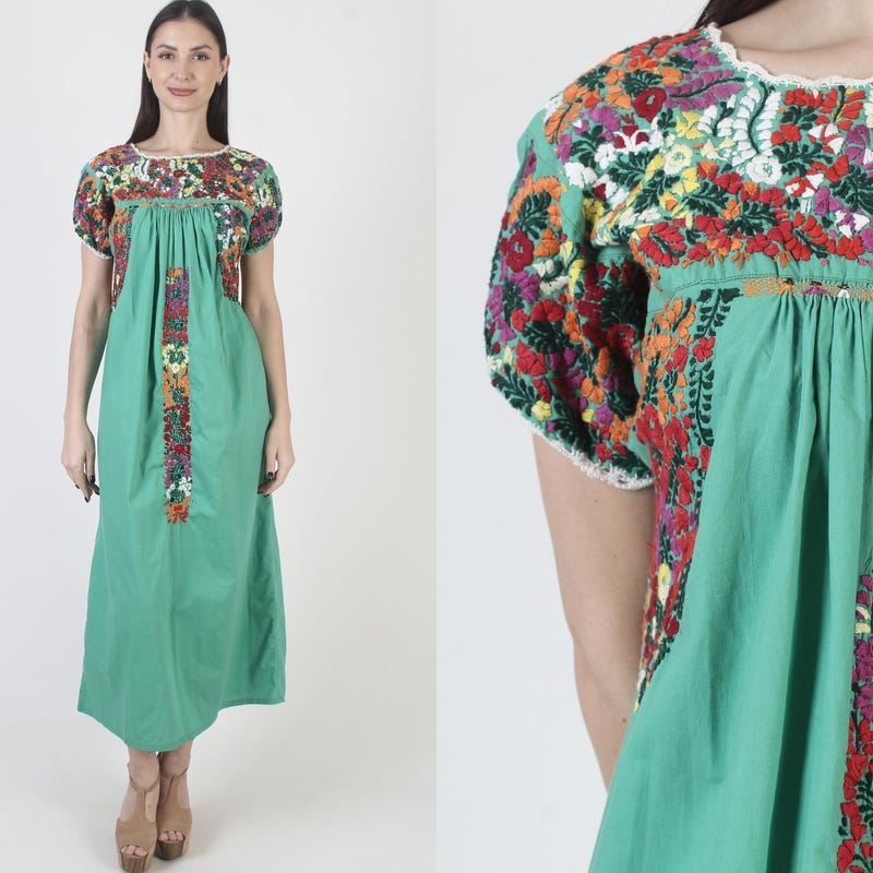Older Hand Embroidered Oaxacan Dress