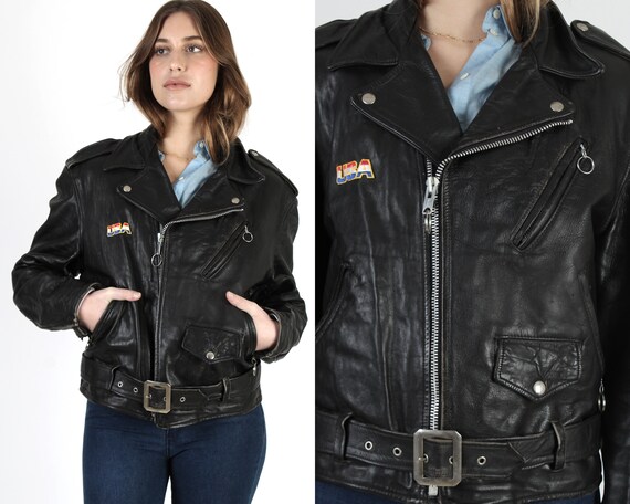 Schott Perfecto Jacket / Vintage 70s Black Leather