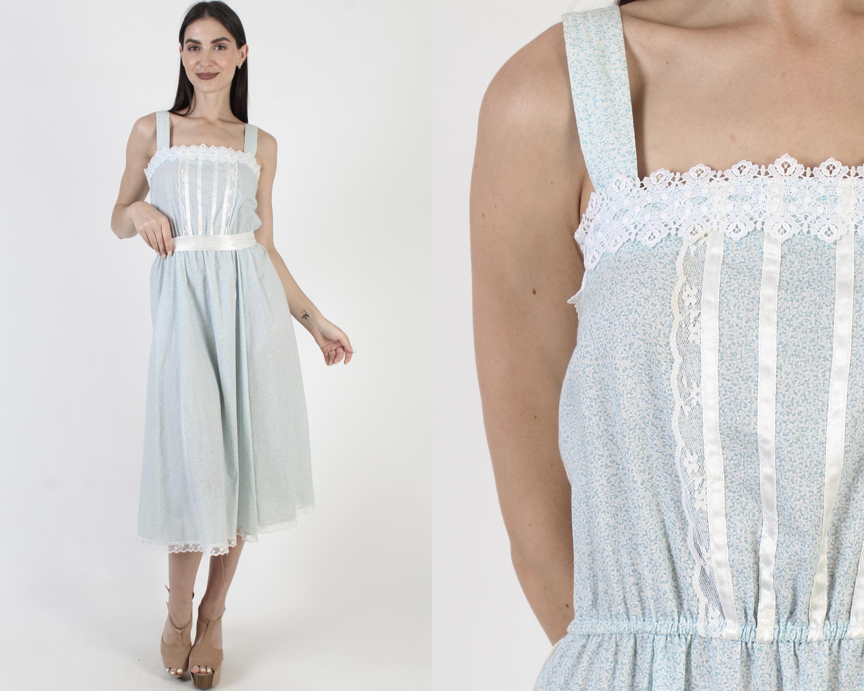 Vintage Gunne Sax Dress, 80s Jessica Mcclintock, Calico Floral