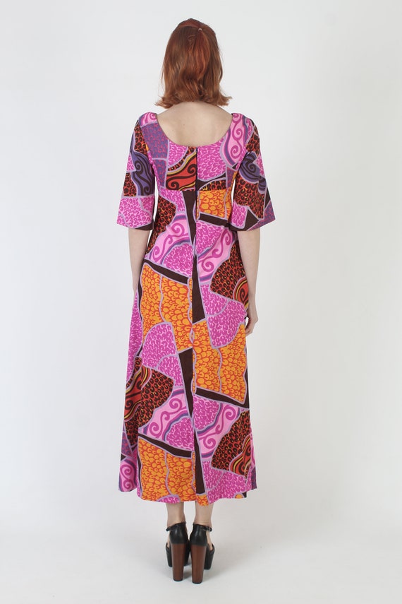 Psychedelic 60s Ui Maikai Designer Hawaiian Dress… - image 5