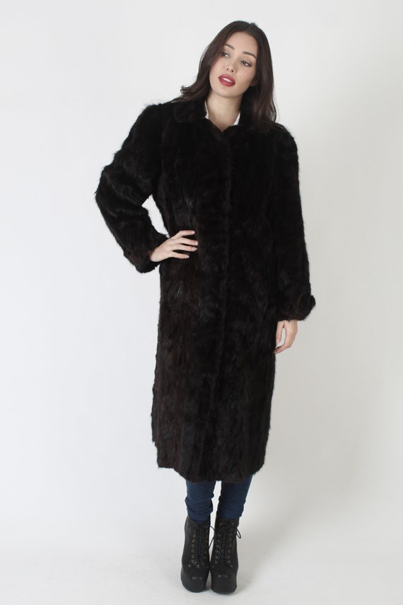 Full Length Mink Coat / 80s Feathered Patchwork Fur J… Gem