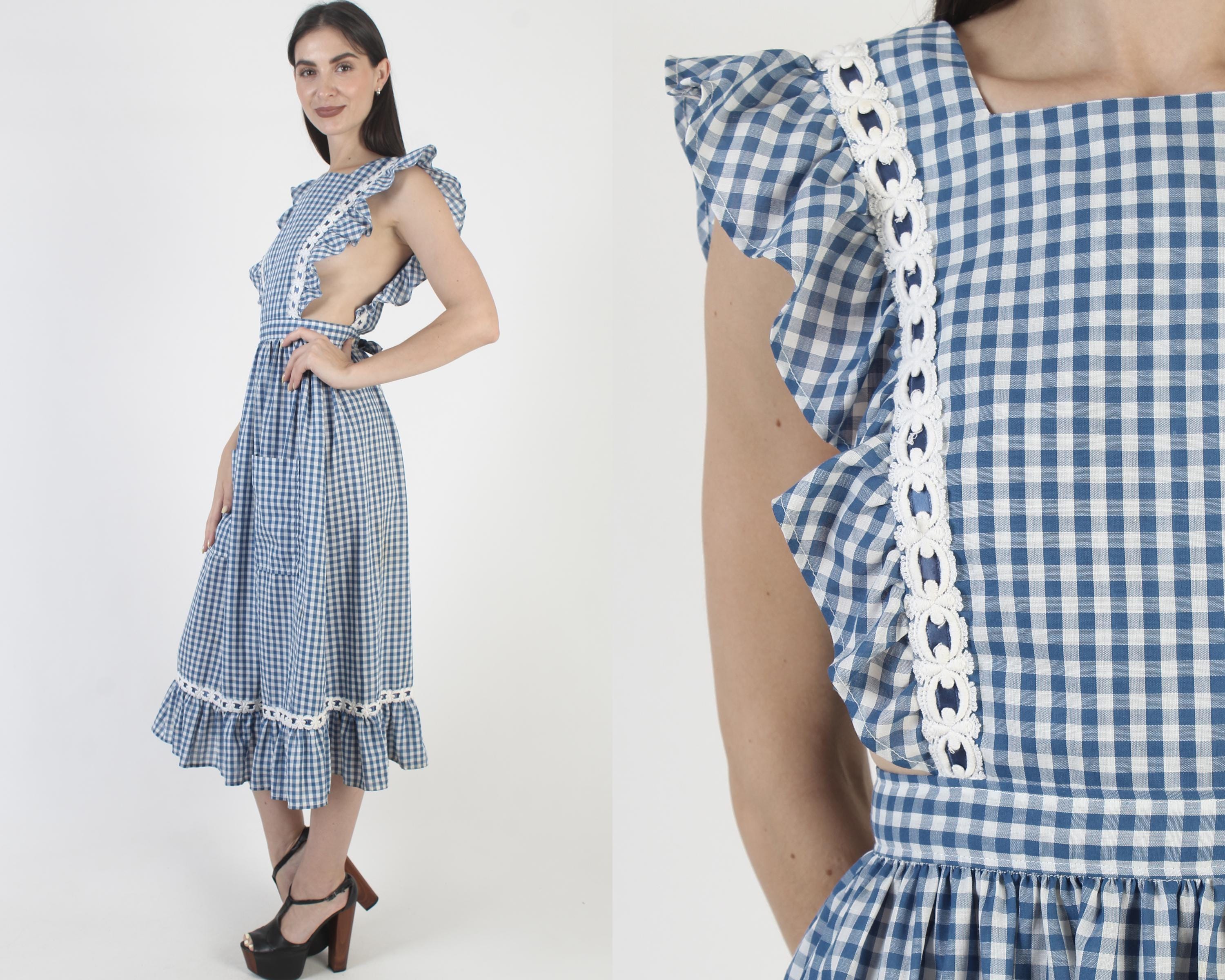 Blue Checkered Dress - Etsy Canada