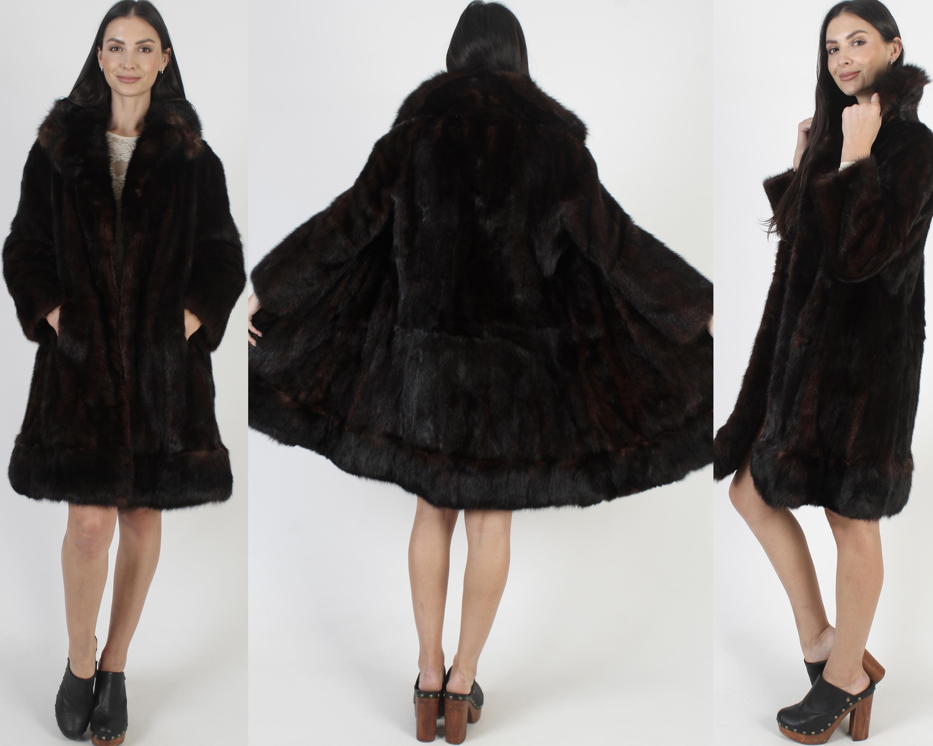 mahogany mink black minkカラー／sample／GAKE DARK MAHOGANY MINK COAT 18 - VINTAGE - Cahill's