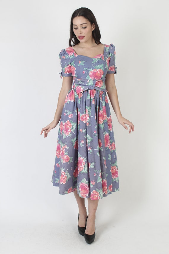 Traditional Authentic Laura Ashley Floral Prom Dr… - image 4