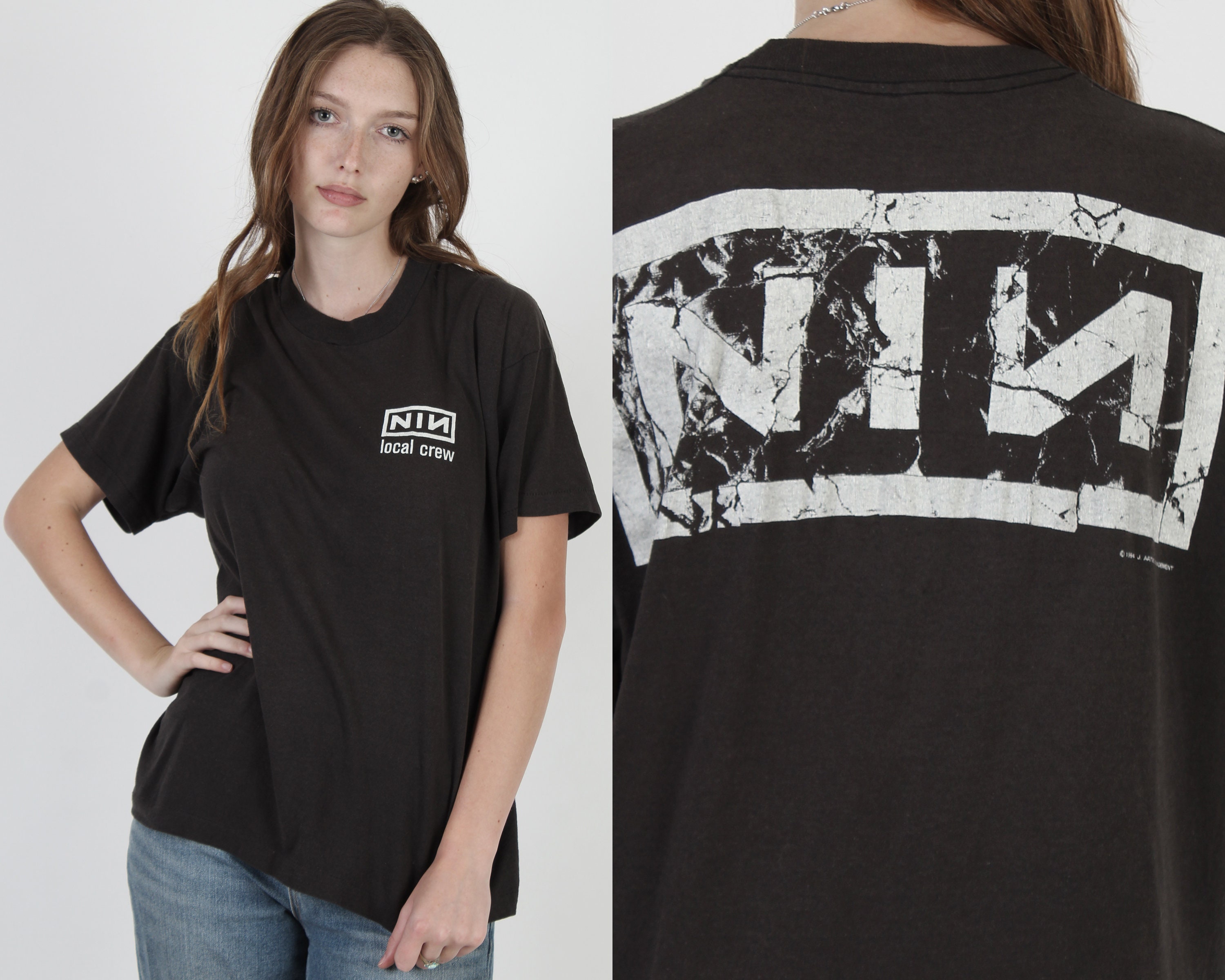 Vintage 1994 Nine Inch Nails NIN Local Crew 50 50 Trent Reznor