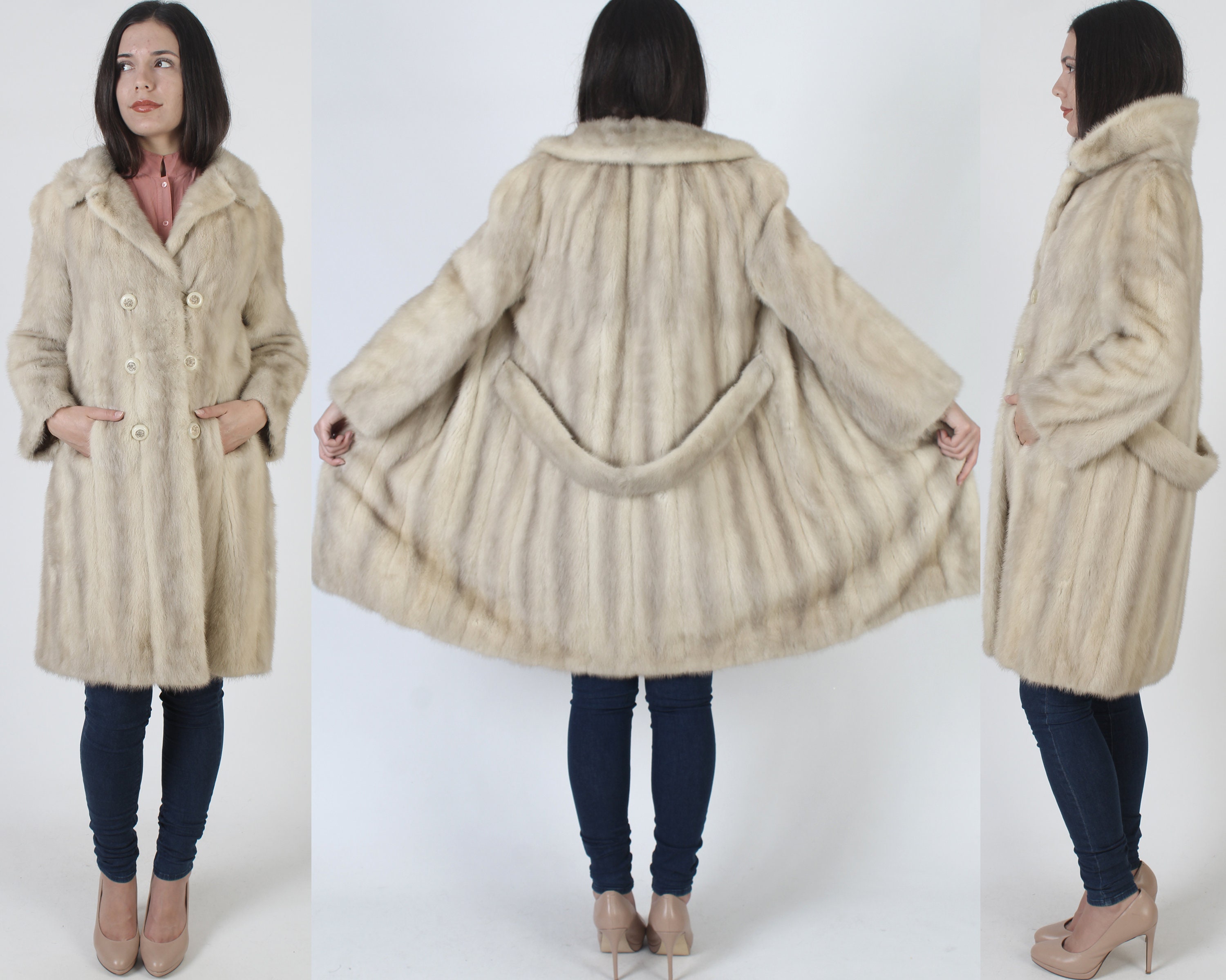 Luxury Vintage MINK and SABLE Fur Coat, REAL FUR Dream Wedding Jacket  Stroller, Brown Mink, Golden Sable, Bridal Fur, Retro Hollywood Fur Opera  Coat, Gatsby