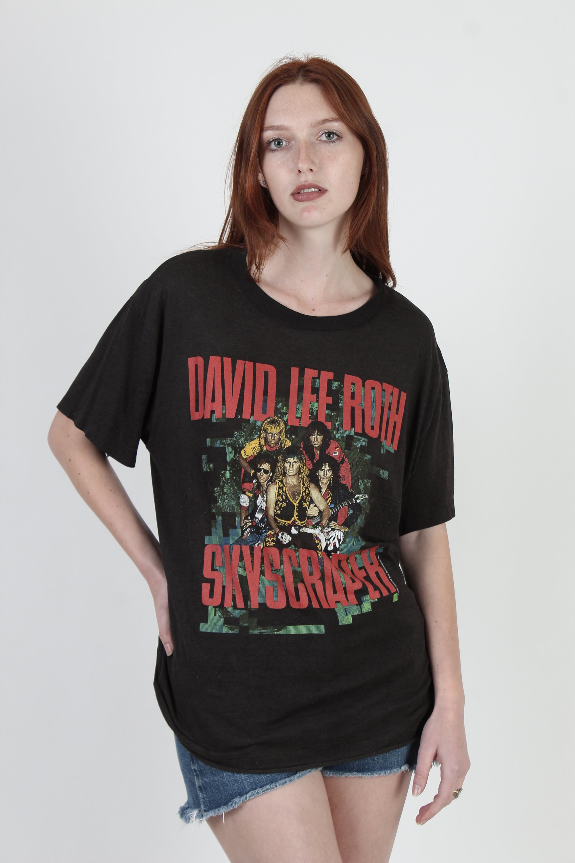 Vintage 1988 David Lee Roth Skyscraper Tour Shirt Taglia M Spedizione gratuita Abbigliamento Abbigliamento genere neutro per adulti Top e magliette T-shirt T-shirt con disegni 