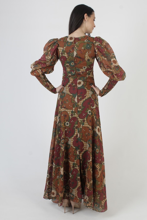 1969 Black Label Gunne Sax Dress, 70s Renaissance… - image 6