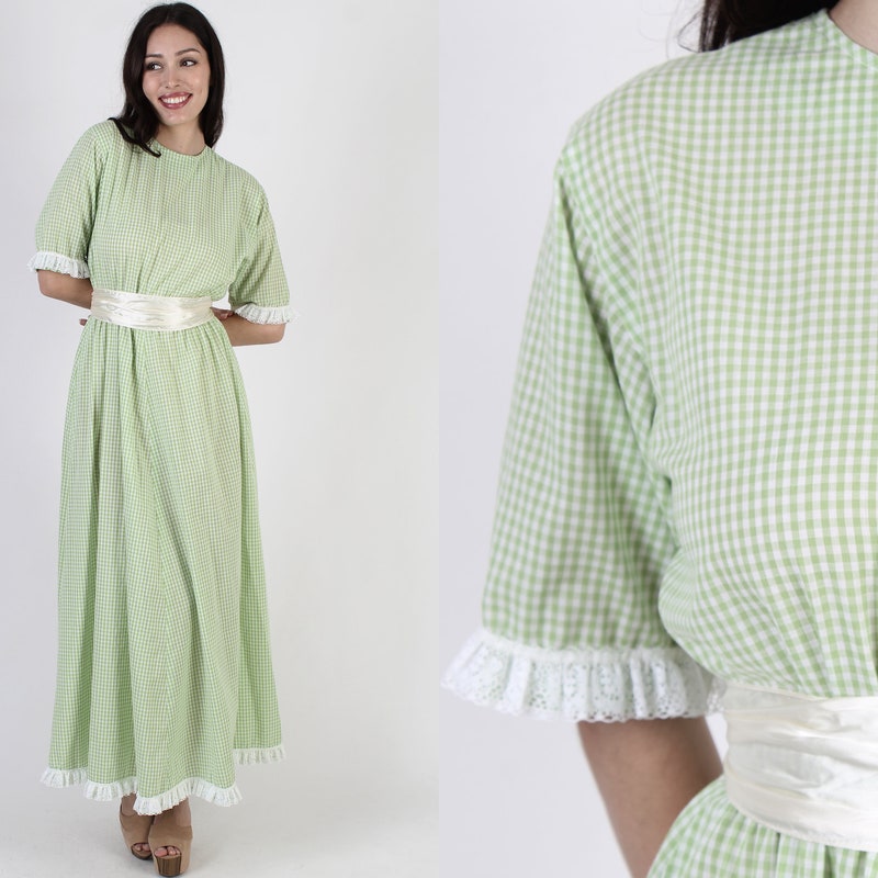 Green Gingham Taylor Dress main image 1