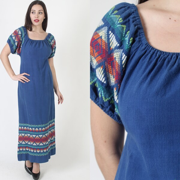 Handmade Guatemalan Dress in Azul main image 0