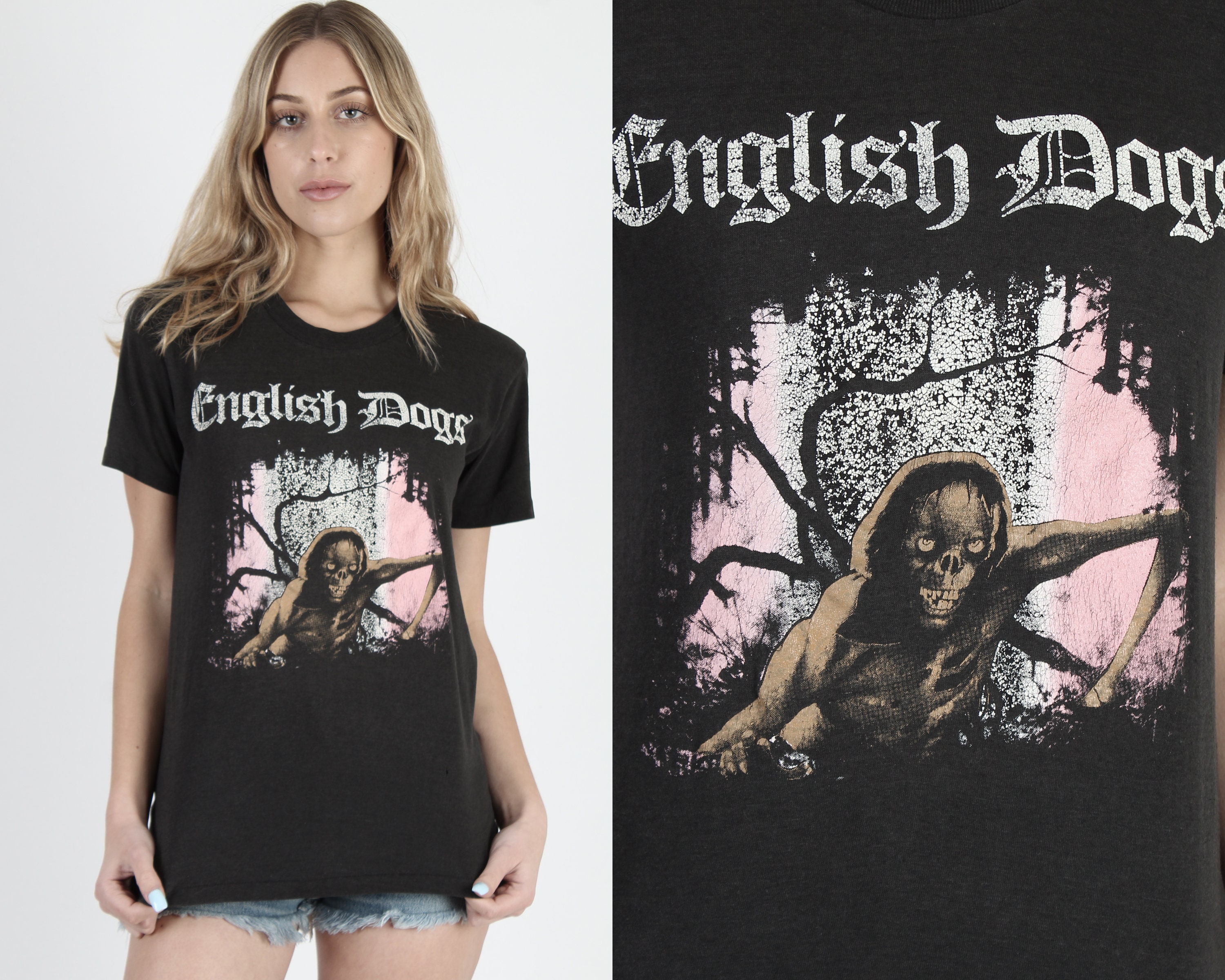 English Dogs Metalmorphosis Album T Shirt Vintage 80s Punk Rock 