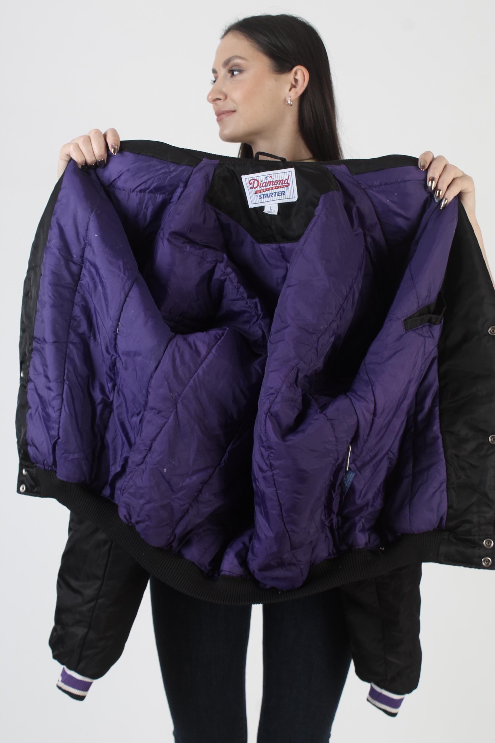 Colorado Rockies Starter Jacket, Vintage 90s Satin Bomber