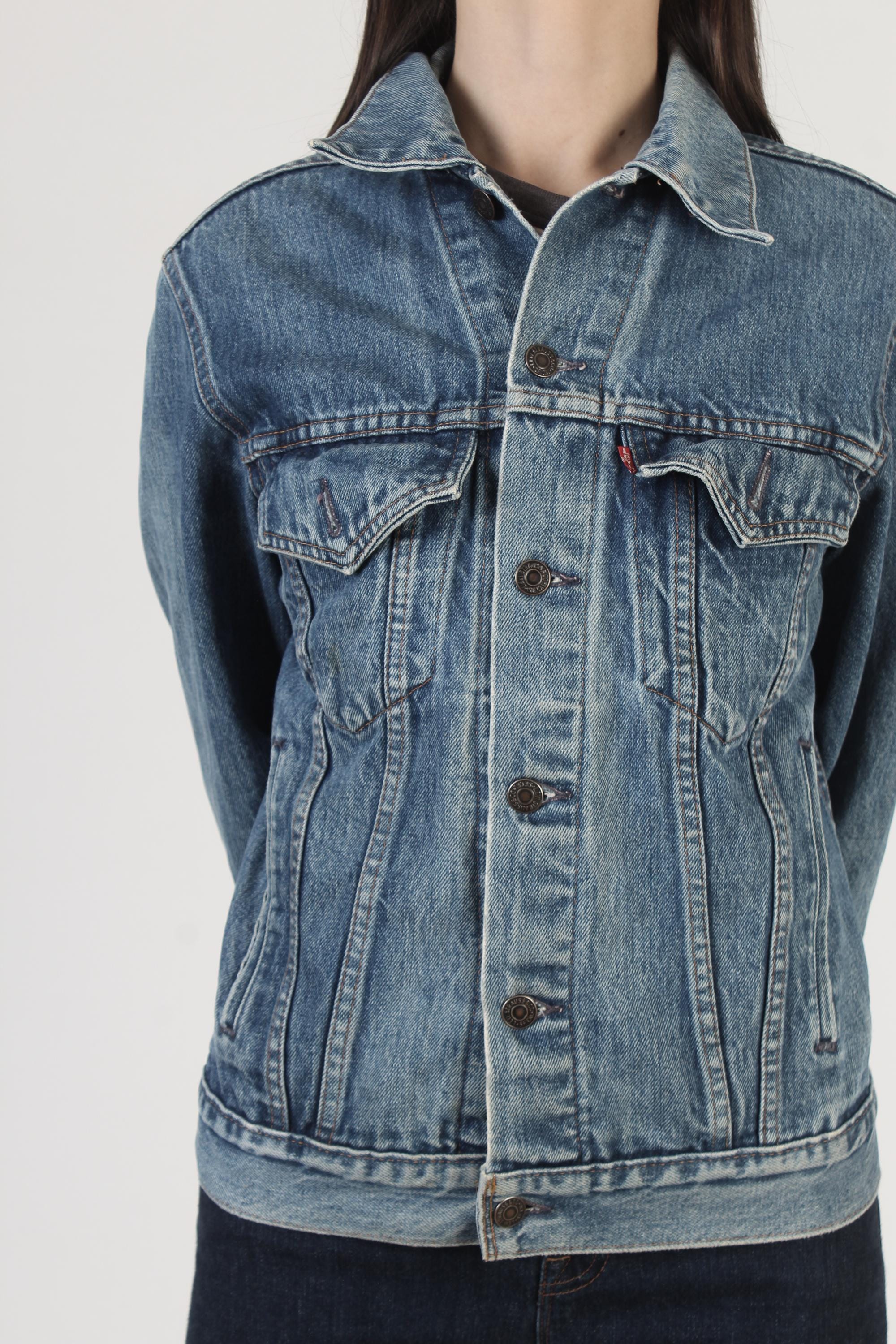 Vintage 70s Levis Denim Jacket: Size 38 Faded Blue Jean Coat