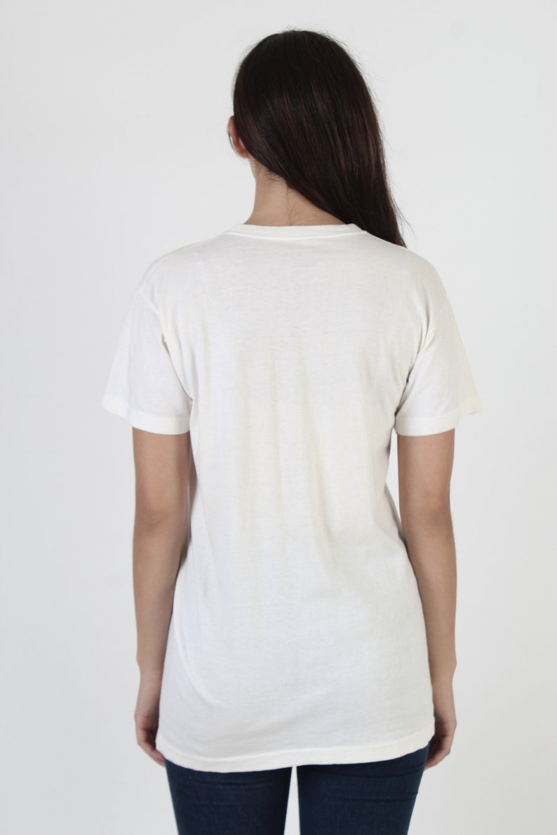T-shirt militaire DSA 100, t-shirt stoner hippie, col rond blanc des années 60, t-shirt fantaisie des années 70 image 4