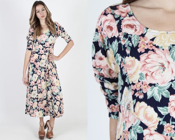 90s floral grunge dress